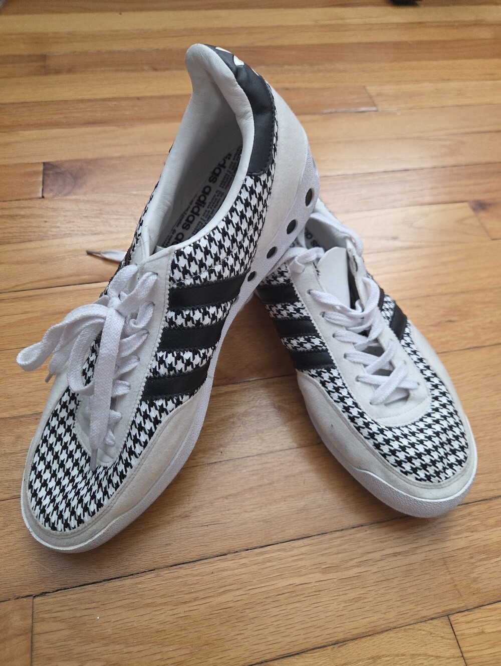 Adidas Hounndstooth Sneakers Mens Size 10 Black White